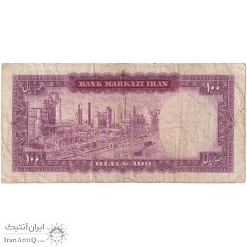 اسکناس 100 ریال (آموزگار - جهانشاهی) - تک - VF20 - محمد رضا شاه