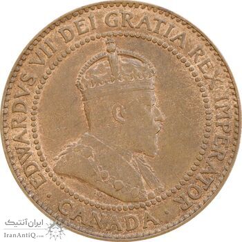 سکه 1 سنت 1909 ادوارد هفتم - EF40 - کانادا
