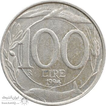 سکه 100 لیره 1994 جمهوری - EF45 - ایتالیا