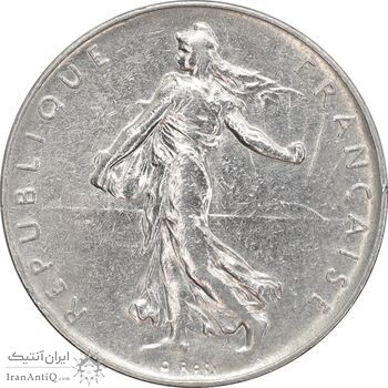 سکه 1 فرانک 1960 جمهوری پنجم - EF45 - فرانسه