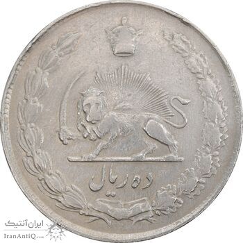 سکه 10 ریال 1343 - ضخیم - EF40 - محمد رضا شاه