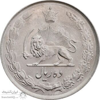 سکه 10 ریال 1335 - MS63 - محمد رضا شاه