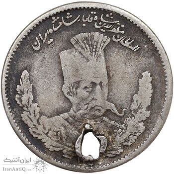 سکه 1000 دینار 1323 تصویری - VF - مظفرالدین شاه