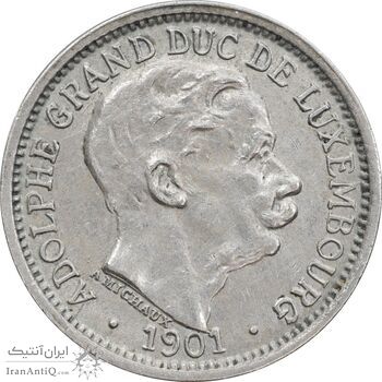 سکه 10 سنتیم 1901 آدولف - AU50 - لوکزامبورگ