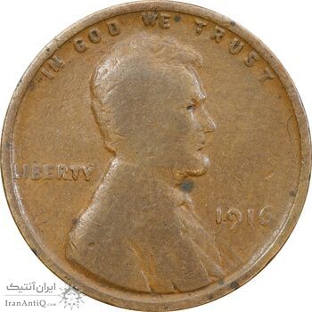 سکه 1 سنت 1916 لینکلن - VF30 - آمریکا