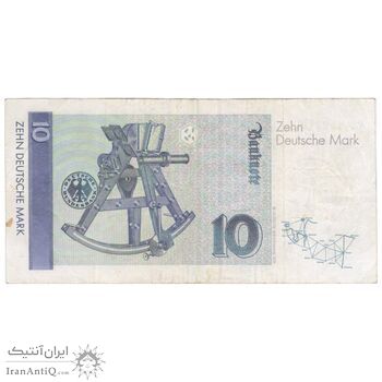 اسکناس 10 مارک 1989 جمهوری فدرال - تک - VF35 - آلمان
