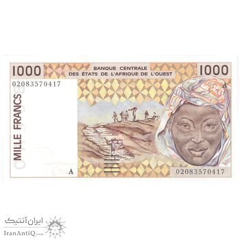 اسکناس 1000 فرانک 2002 - تک - UNC63 - جامعه اقتصادی کشورهای غرب آفریقا (ساحل عاج)