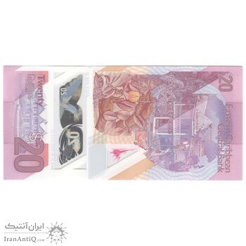 اسکناس 20 دلار بدون تاریخ (2019) الیزابت دوم - تک - UNC65 - حوزه کارائیب شرقی