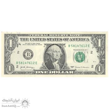 اسکناس 1 دلار 2017 جمهوری فدرال - B (نیویورک) - تک - AU55 - آمریکا