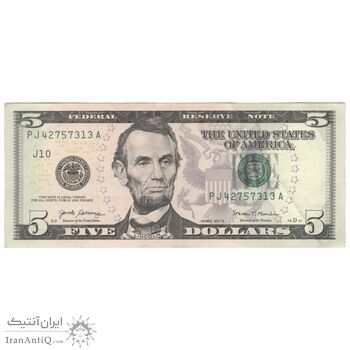 اسکناس 5 دلار 2017 جمهوری فدرال - J10 (کانزاس‌سیتی-میزوری) - تک - EF45 - آمریکا