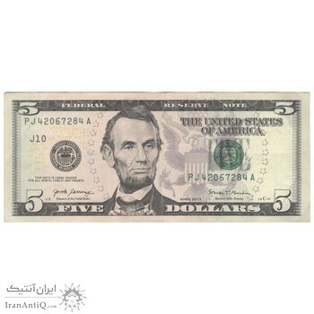 اسکناس 5 دلار 2017 جمهوری فدرال - J10 (کانزاس‌سیتی-میزوری) - تک - EF40 - آمریکا