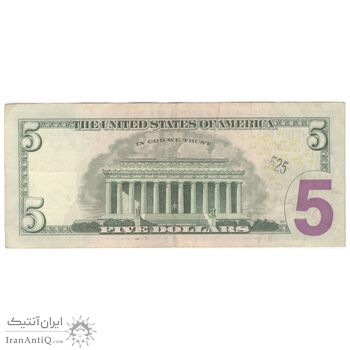 اسکناس 5 دلار 2017 جمهوری فدرال - J10 (کانزاس‌سیتی-میزوری) - تک - EF40 - آمریکا