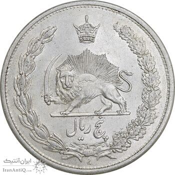 سکه 5 ریال 1313 - MS60 - رضا شاه