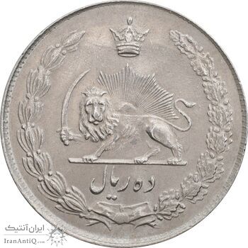 سکه 10 ریال 1343 - ضخیم - MS63 - محمد رضا شاه
