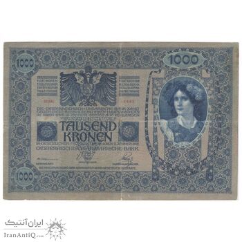 اسکناس 1000 کرون 1902(1919) جمهوری آلمان-اتریش - تک - VF25 - اتریش