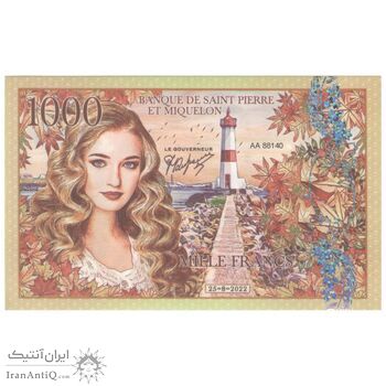 اسکناس 1000 فرانک 2022 - تک - UNC65 - سن-پیر و میکلون (قلمرو فرادریایی فرانسه)