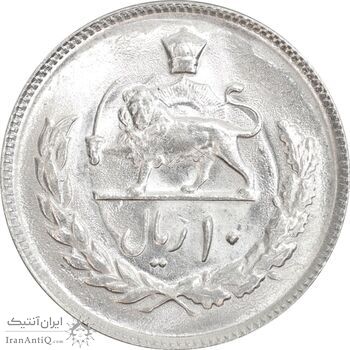 سکه 10 ریال 2537 - MS63 - محمد رضا شاه