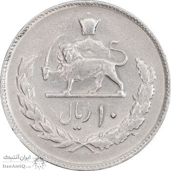 سکه 10 ریال 1357 - EF45 - محمد رضا شاه