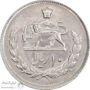 سکه 10 ریال 2537 - MS61 - محمد رضا شاه