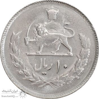 سکه 10 ریال 2535 - MS62 - محمد رضا شاه