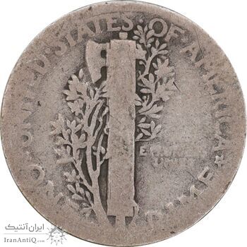 سکه 1 دایم نقره 1919 جمهوری فدرال - مرکوری - VF30 - آمریکا
