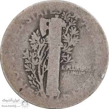سکه 1 دایم نقره 1917 جمهوری فدرال - مرکوری - VF20 - آمریکا
