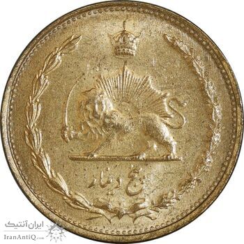 سکه 5 دینار 1318 برنز - MS62 - رضا شاه