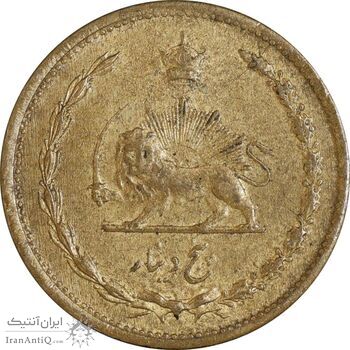 سکه 5 دینار 1320 برنز - AU58 - رضا شاه