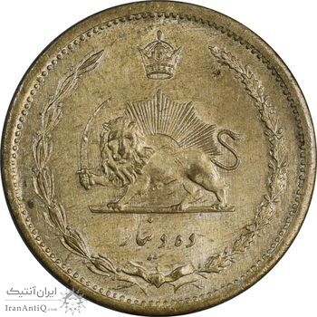 سکه 10 دینار 1319 برنز - MS62 - رضا شاه