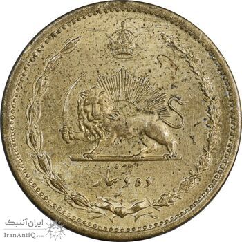 سکه 10 دینار 1319 برنز - MS62 - رضا شاه