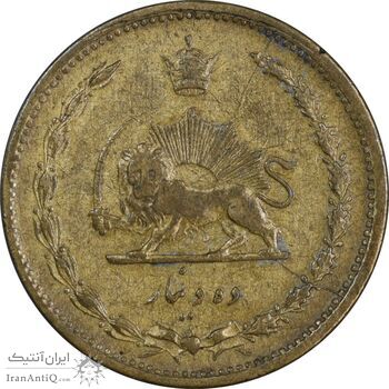 سکه 10 دینار 1318 برنز - EF40 - رضا شاه