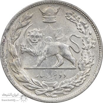 سکه 2000 دینار 1308 تصویری - MS60 - رضا شاه