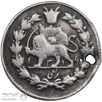 سکه ربعی 1319 خطی - VF - مظفرالدین شاه