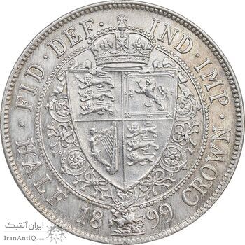 سکه 1/2 کرون 1899 ویکتوریا - AU - cleaned - انگلستان