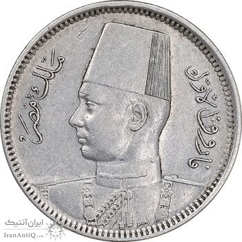سکه 2 قروش 1356 فاروق یکم  - AU55 - مصر