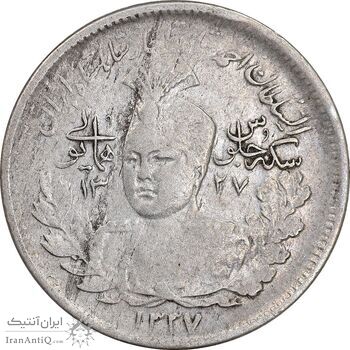 سکه 1000 دینار 1337 جلوس - EF40 - احمد شاه