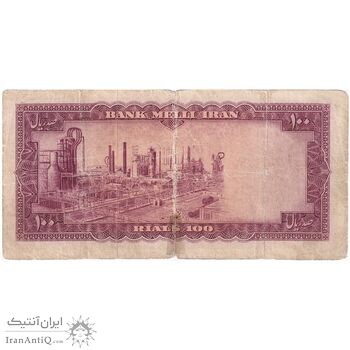 اسکناس 100 ریال 1333 - تک - F12 - محمد رضا شاه