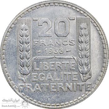 سکه 20 فرانک 1938 جمهوری سوم - AU58 - فرانسه