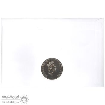 مجموعه تمبر و سکه یادبود روز اول انتشار به مناسبت پنجاهمین سال سلطنت ملکه الیزابت دوم 2002 - کلیسای وست‌مینستر - UNC - فیجی