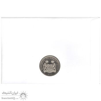 مجموعه تمبر و سکه یادبود روز اول انتشار به مناسبت پنجاهمین سال سلطنت ملکه الیزابت دوم 2002 - بازدید از آهنگران - UNC - سیرالئون