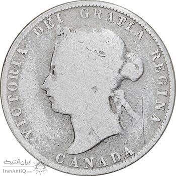 سکه 25 سنت 1874 ویکتوریا - F - کانادا