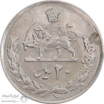 سکه 20 ریال 2537 - MS61 - محمد رضا شاه