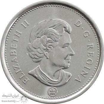 سکه 5 سنت 2010 الیزابت دوم - AU58 - کانادا