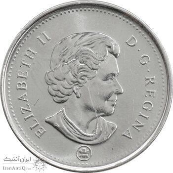 سکه 5 سنت 2008 الیزابت دوم - MS62 - کانادا