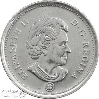 سکه 5 سنت 2008 الیزابت دوم - AU58 - کانادا