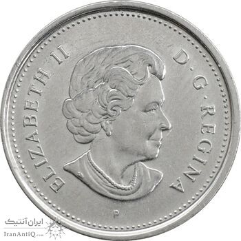 سکه 5 سنت 2003 الیزابت دوم - AU55 - کانادا