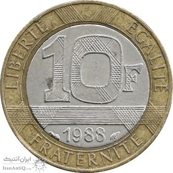 سکه 10 فرانک 1988 جمهوری کنونی - EF45 - فرانسه