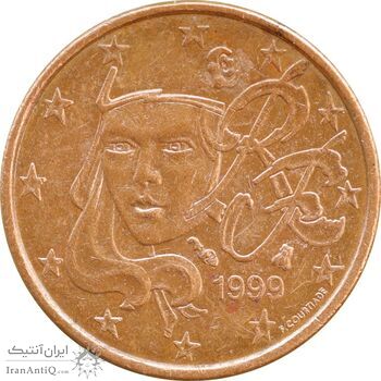 سکه 1 یورو سنت 1999 جمهوری پنجم - EF45 - فرانسه