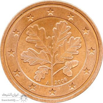 سکه 2 یورو سنت 2008A جمهوری فدرال - AU58 - آلمان