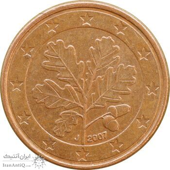 سکه 1 یورو سنت 2007J جمهوری فدرال - AU58 - آلمان